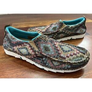 Twisted X Zero-X Women's 8M Multicolor Aztec Slip On Shoes WZXS002